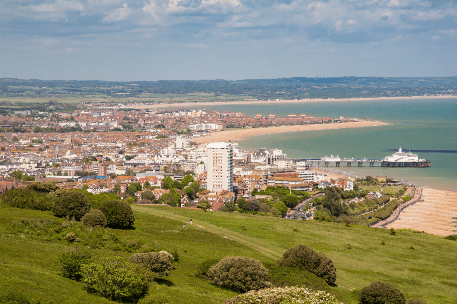 View across Brighton with the east pier in view